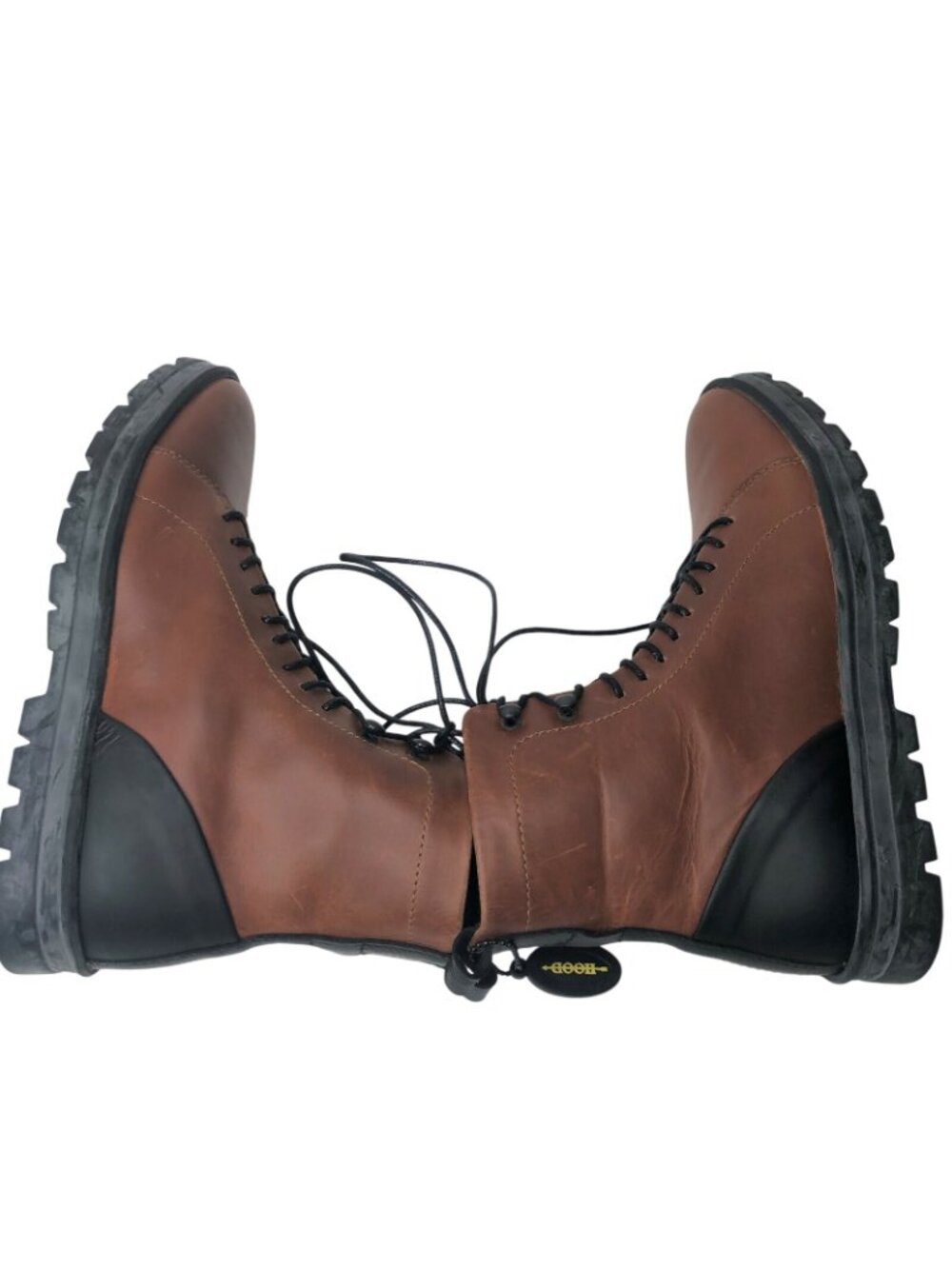 Radix Lab Hood Wurkshu Brown Leather Mens Combat Boots, Size US 8 - Picture 5 of 7